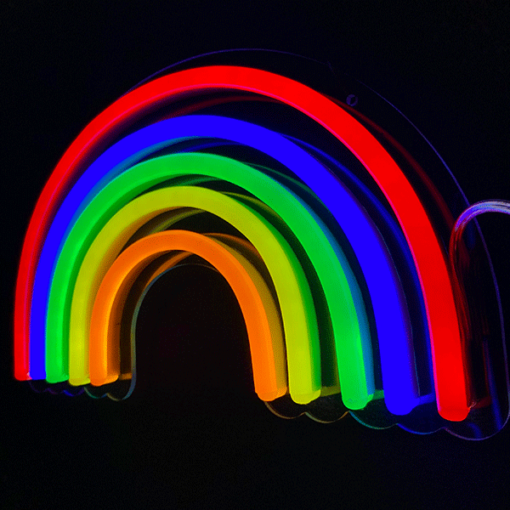 rainbow led neon sign